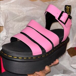 Dr. Martens Pink Platform Sandals
